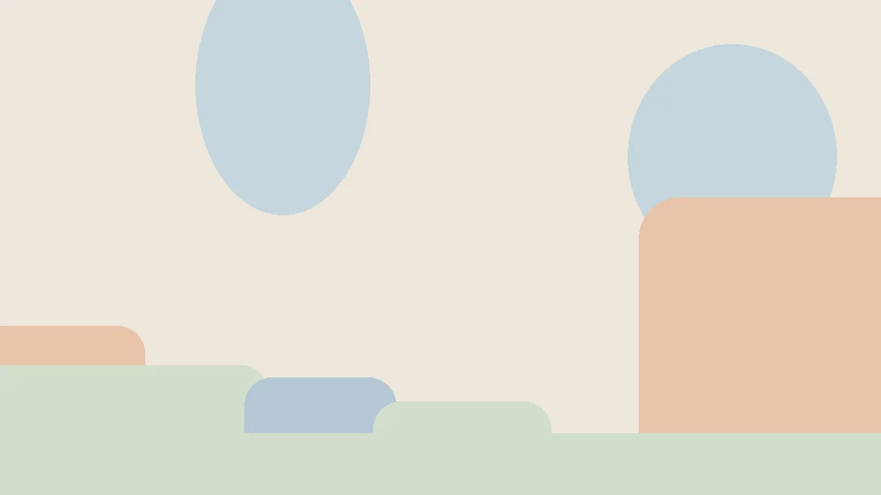 Abstract flat illustration of an AI chat panel on the left drafting text and a set of story pages on the right, in a calm muted palette.