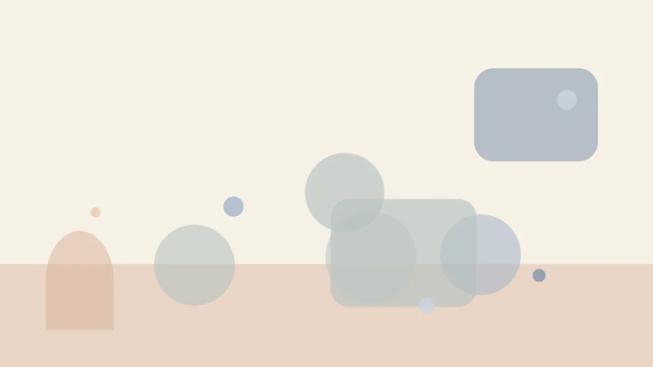 An abstract flat illustration in muted blue and peach tones, used as the article header for a piece on whether social stories reduce anxiety in autistic students.