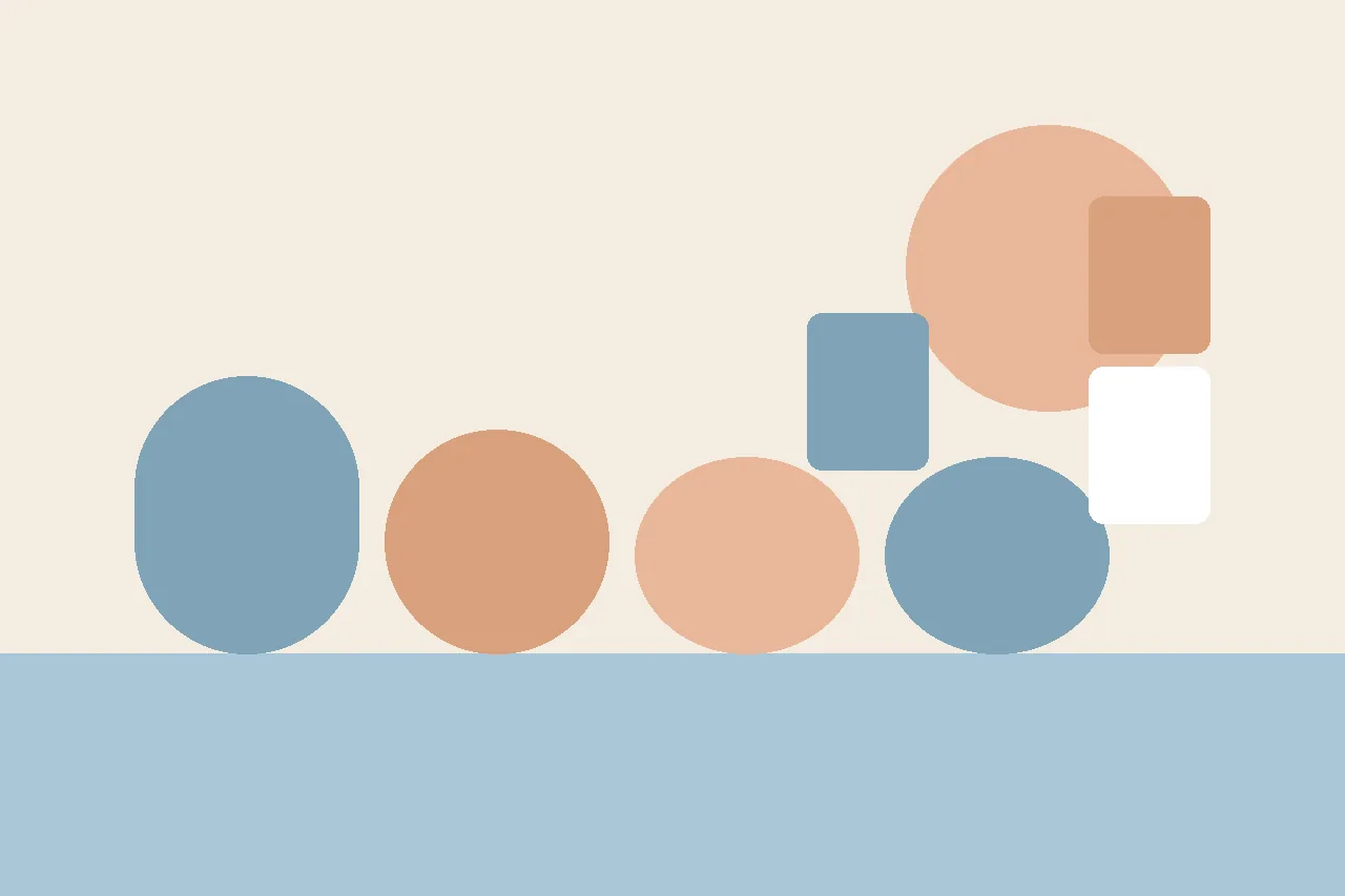 Flat illustration of a short three-page photo-based social story laid flat on a school table beside a picture sequence strip.