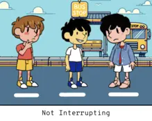 Not Interrupting Social Story Card